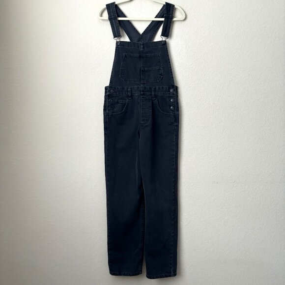 Free People Relaxed Ziggy Denim Overalls in Mineral Black - Picture 2 of 14